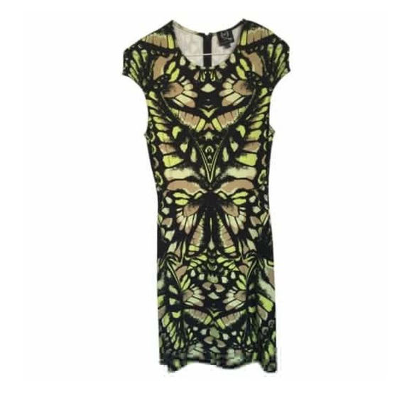 MCQ Alexander McQueen Butterfly Print dress in Green - Picture 7 of 8